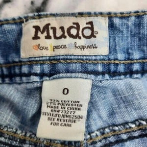 Size 0 Y2k Vintage Mudd Women's Distressed Denim Shorts Light Wash - Picture 1 of 14