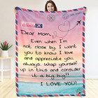 Gift for Mom Blanket from Daughter - Son - Children for Mothers Day, Dear Mom to