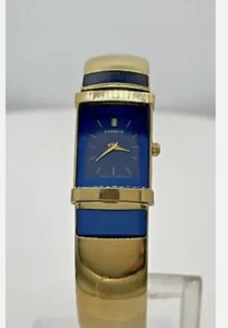 Lassale by Seiko Gold Plated Emerald Blue Dial Bangle Ladies Wristwatch. - Picture 1 of 5