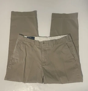 Polo Ralph Lauren pantaloni chino kaki uomo 36x30 beige Preston 100% cotone preppy - Foto 1 di 11