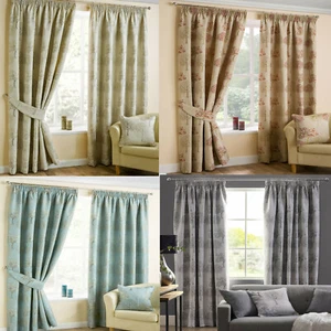Arden Luxury Ready Made Pencil Pleat Lined Curtains - Picture 1 of 13