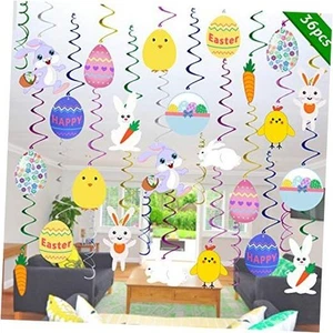Easter Hanging Swirl Decorations - Pack of 36 | Easter Decorations - Easter - Picture 1 of 8