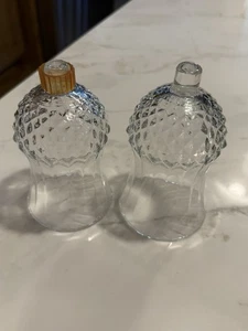 2er Set Homco Windsor Votivbecher Klammer Kerzenhalter klein Diamant glasklar - Bild 1 von 8