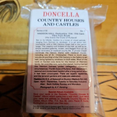 Doncella Cigarette Cards country houses and castles JOB lot - Image 1 of 3