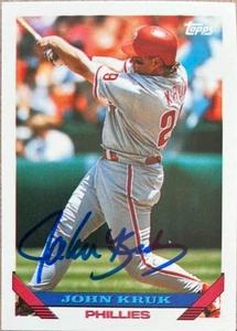 John Kruk Autografiado 1993 Topps #340 - Imagen 1 de 1