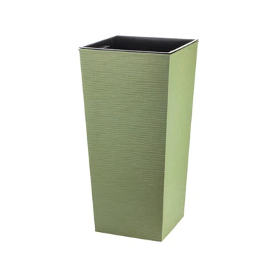 ENGELLAND Pflanzkübel WPC Blumentopf Moos-Grün Rillenoptik 46,5 cm Hoch - Bild 1 von 4