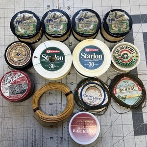 Lote de 13 piezas de línea de pesca vintage Cuttyhunk Garcia Pflueger lino nailon línea mosca - Imagen 1 de 24