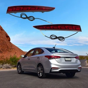 For Hyundai Accent 2018 2019 2020 2021 2022 1 Pair Rear Bumper Reflector Light - Picture 1 of 15