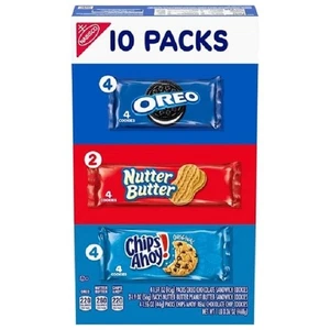 Nabisco Cookie Variety Pack, 10 Snack Packs 4p, Oreo, Nutter Butter, CHIPS AHOY - Bild 1 von 1