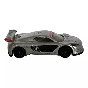 Hot Wheels Renault Sport RS R.S. 01 Metalflake Silver Toy Car Spoiler Two Door - Picture 1 of 11