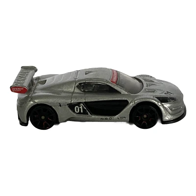 Hot Wheels Renault Sport RS R.S. 01 Metalflake Silver Toy Car Spoiler Two Door - Image 1 of 4