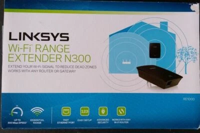Linksys N300 RE1000-NP Wireless N - Range Extender WiFi Boost Sealed - Image 1 of 4