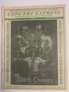 Vintage Concert Express Catalog The Black Crowes Cover Excellent Condition - Picture 1 of 3