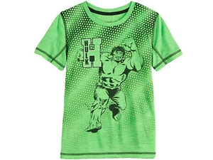 Marvel Incredible Hulk Green Little-Big Boys Active T-Shirt NWT - Picture 1 of 1