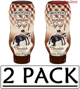 2 PACK - Smucker's Chocolate Sundae Syrup 20 oz Smuckers (Total 40 oz) FRESH - Picture 1 of 1