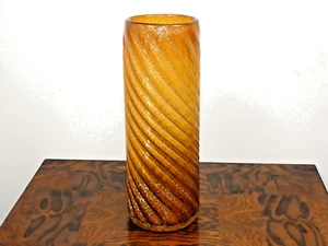 16" x 6" Amber Glass Vase - Picture 1 of 3