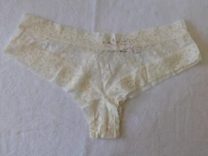 Victoria's Secret Mutandine Donna Bianco Pizzo Mutandine Sfacciate Taglia Large - Foto 1 di 14