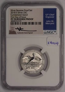 2018-S 25c Silver -  NGC PF 70 Rev PF - Cumberland Island - Mercanti - X4004 - Picture 1 of 4