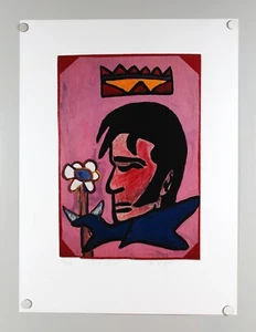 "FIRMADO Joe Light ELVIS ""EL REY"" Litografía Elvis 20/20 74/500 (SKU A04-A2) - Imagen 1 de 6