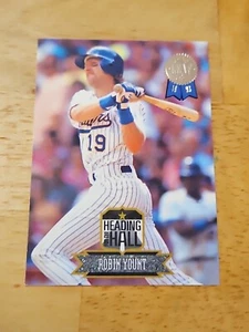 1993 LEAF BASEBALL CARD HEADING FOR THE HALL ROBIN YOUNT 3 OF 10 - Picture 1 of 2