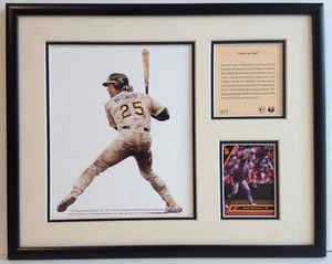 RARE MARK MCGWIRE OAKLAND ATHLETICS MLB 1993 11"X14" FRAMED & PHOTOGRAPH #205 - Picture 1 of 5