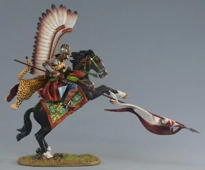 MINIATURAS DE EQUIPO GUERRA NAPOLEÓNICA VEA6007D CRÍA DE HÚSAR ALADO PULIDO CON LANZA - Imagen 1 de 5