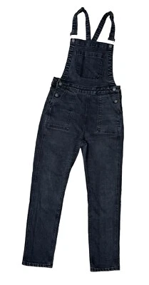 Macacão BRANDY MELVILLE Uma Slim Fit alça cruzada jeans lavado preto tamanho M - Imagem 1 de 4