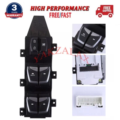 Interruptor maestro de ventana eléctrica lado del conductor OEM para Hyundai Santa Fe Sport 2013-2018 Foto 1 de 4