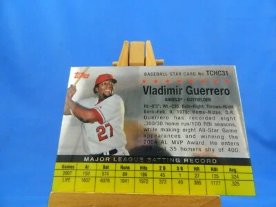 Vladimir Guerrero Topps Chrome 2008 Topps Trading Card History - Image 1 of 2