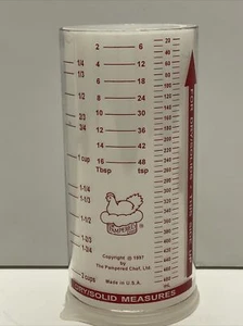 Pampered Chef 2 Cup Measure Liquid And Dry/Solid 1997 Good Condition - Picture 1 of 5