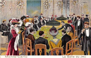 Monte Carlo "The Game Room" Signed Atelier Embossed Postcard - Picture 1 of 2