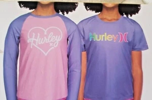 NEW YOUTH GIRLS SUN TEE 50+/ H20 DRI SHORT SLEEVE + LONG SLEEVE -2Pack VARIETY - Picture 1 of 8