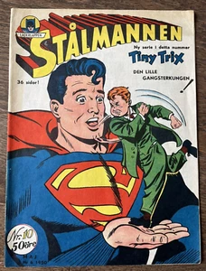 Superman Stalmannen Batman Scarce 1950 Golden Age Comic Book from Sweden #10 - Picture 1 of 2