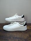 H&M Men's Leather Lace Up White Casual Sneakers Shoes 10 Low Top