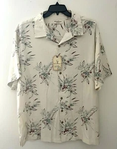 Caribbean by Roundtree Short Sleeve Off-White Floral Color Shirt Size: 3XT $89. - Picture 1 of 8