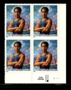 US 3660, 2002 DUKE KAHANAMOKU, LR PBOF4, MNH (US1782) - Imagen 1 de 1