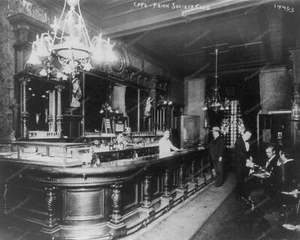 Bar privado salón 1915 8x10 reimpresión de foto antigua - Imagen 1 de 1