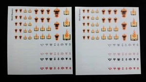  40K Word Bearers Transfer Decals 2 Sheets Warhammer  40K Chaos Space Marines - Picture 1 of 1