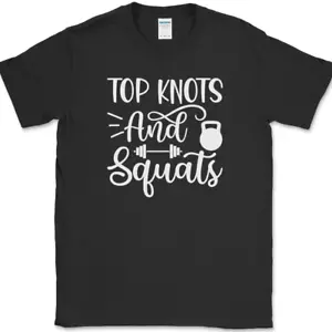 Maglietta Top Nodi e Squat Maglietta Divertente Allenamento Palestra Fitness - Foto 1 di 10