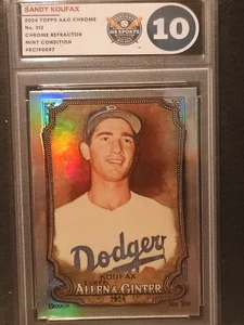 2024 Topps Allen & Ginter - Chrome #312 Sandy Koufax - GRADE 10 - Picture 1 of 2