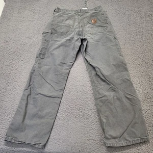 Pantalones Carhartt Vintage Talla 31x30 Gris Verdoso peto ajuste trabajo carpintero *LEER* - Imagen 1 de 15