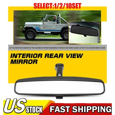 Car Interior Rear View Mirror Kit for 87-12 Jeep CJ YJ TJ Wrangler 8993023K 1~10 - Imagem 1 de 4