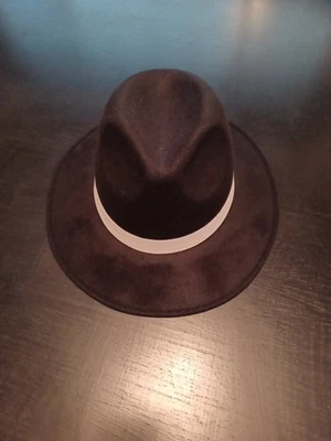 Spirit Halloween Black Gangster Hat (Black And White) - Image 1 of 4