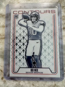Bo Nix 2024 Panini Phoenix Contours Insert Rookie RC #CON-BNX Denver Broncos - Picture 1 of 4