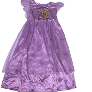 Disney Tangled Princesses Girls Dress Costume Pajamas Silky Tule Size 6 6X - Picture 1 of 11