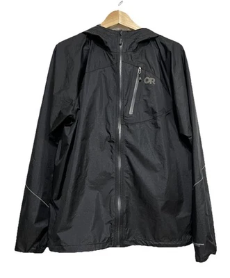 Outdoor Research Men's Helium Hooded Rain Jacket Medium Diamond Fuse - Image 1 of 4