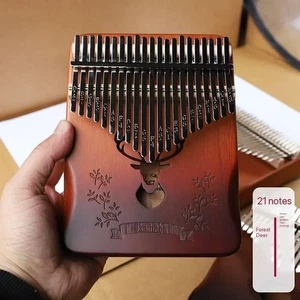 21 Tasten Kalimba Daumen Klavier Finger Mbira Mahagoni Holz Musik Keyboard Stulpen - Bild 1 von 19