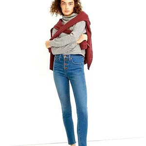 MADEWELL | Petite 10" High-Rise Skinny Jeans 28P Dewitt Button-Front MB011 - Picture 1 of 12