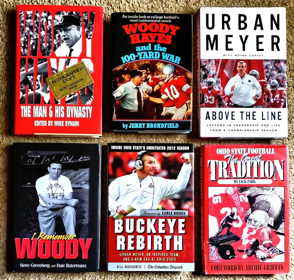 6 books: Ohio State Football — Buckeyes ~ 2 autographed ~ Original Dust-jackets Foto 1 de 1
