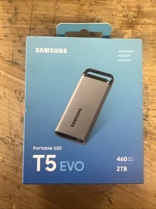 Samsung T5 EVO 2TB Portable External Solid State Drive (MU-PM2T0G) - Sealed! - Afbeelding 1 van 1